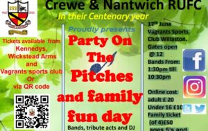 Crewe & Nantwich RUFC to stage live music fundraising event