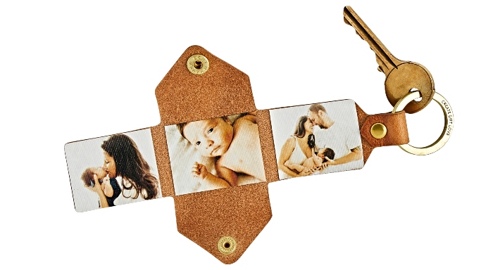 Create Gift Love - Personalised Multi-Photo Leather Envelope Keyring - Tan Brown - £35 - www.creategiftlove.co.uk (1)