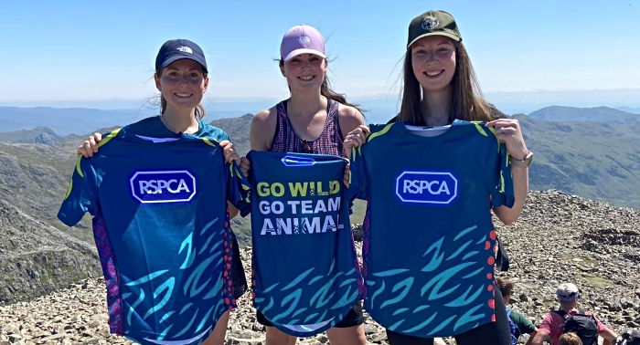 Three Peaks - Left to right, the RSPCA’s Jess Edwards, Catherine Smith and Kate Balance (1)