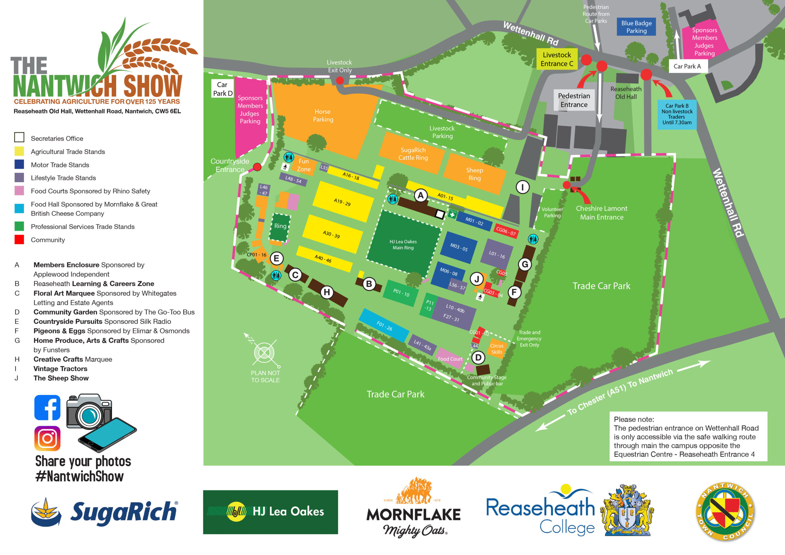 Nantwich Showground Map 2023