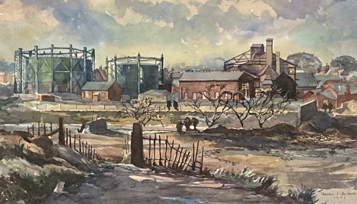 summer event - Painting of Gas Works by Walter Roberts (1)