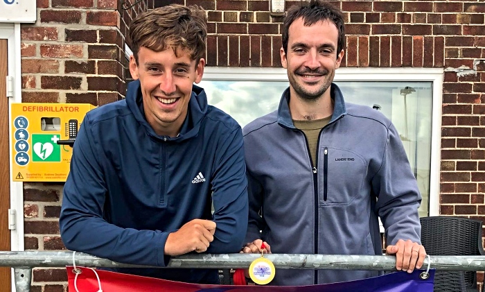 l-r George Raiswell and Charlie Robinson after their Regional Final win and heading to Wimbledon