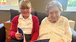 Schoolgirl, 10, helps Crewe care home resident read again