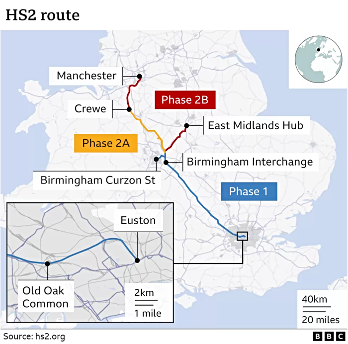 HS2 map - courtesy of Hs2.org