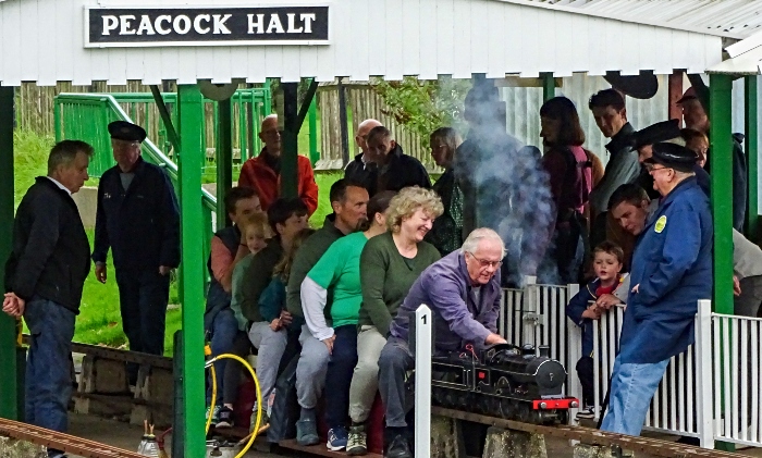 Visitors set off on a miniature-gauge steam train ride (1)