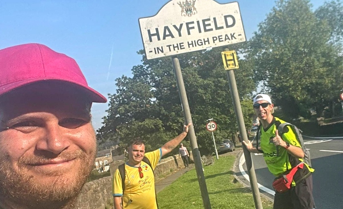 Walkers arrive in Hayfield in Derbyshire (1)