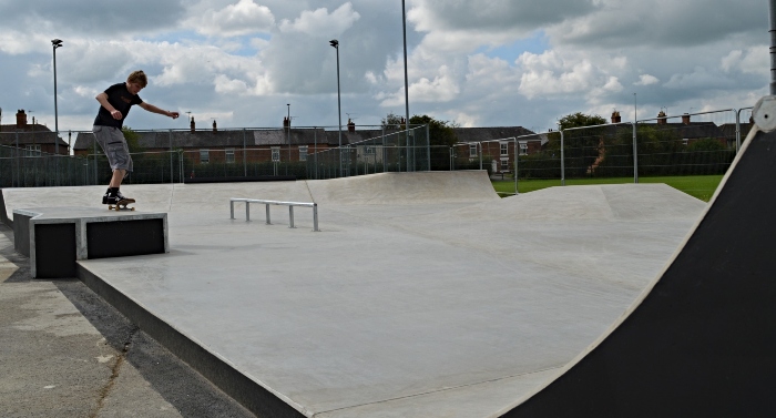 new skate park at Barony in Nantwich