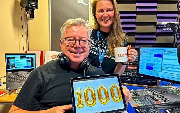 Gary Johnson, with Thursday co-presenter Megan Lee, reaches 1,000th Breakfast Show milestone (1)