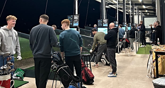 James Need golf centre - playres competing toptracer