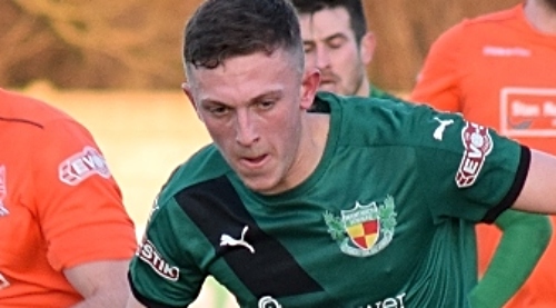 Oliver Finney on loan at Nantwich Town in 2017