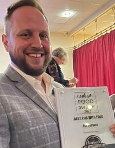 Sam Rock of The Leopard winner of Nantwich Food Awards