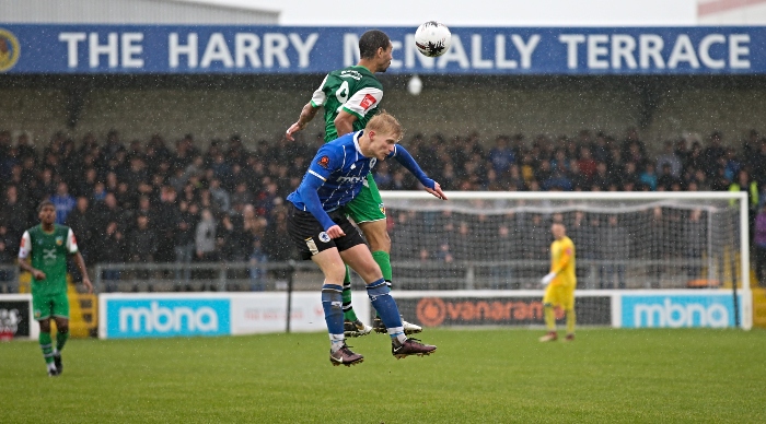 Second-half - Byron Harrison rises highest to win the ball (1)