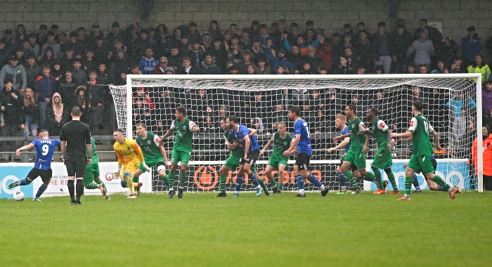 Second-half - Charlie Caton (No.9) scores a last gasp winner for Chester (1)
