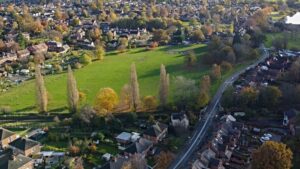 Aerial photo Brookfield park Nantwich