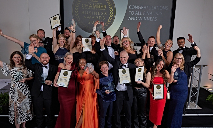 Jubilant winners at chamber awards