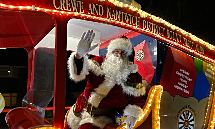 Nantwich Santa sleigh - Crewe and District Round Table - pic by Jonathan White