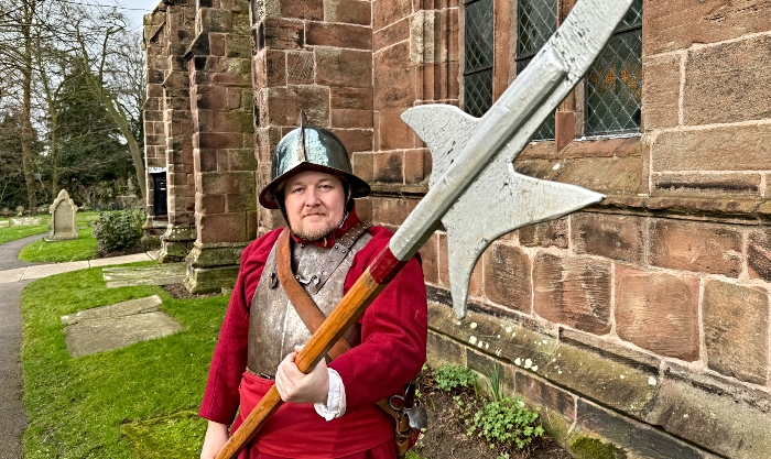 A member of The Sealed Knot with his halberd (2) (1)