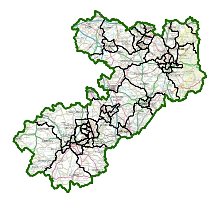 Cheshire East wards map