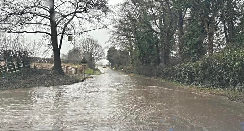 flooding - A529 between Audlem and Nantwich