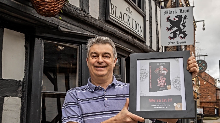 Black Lion pub landlord Darren Snell - CAMRA and celebrates 360 years