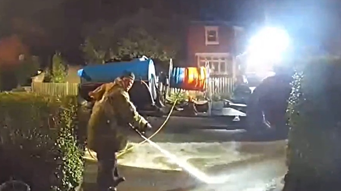 slurry spill in Audlem caught on camera