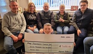 Fundraiser Alfie hands over £7,600 for Pancreatic Cancer  UK