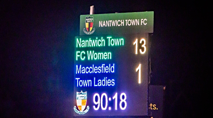 Final score - Nantwich Town Women v Macclesfield
