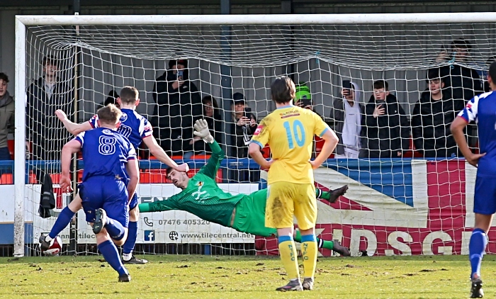 First-half - Kidsgrove Athletic miss their penalty chance (1)