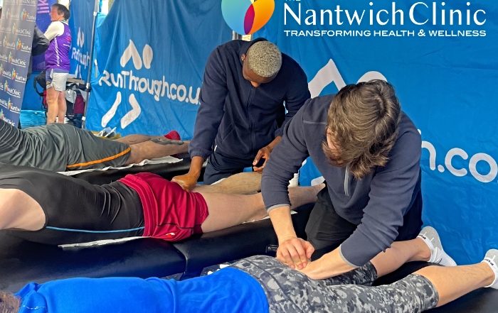 Nantwich Clinic stff provide free massages for Nantwich 10K runners