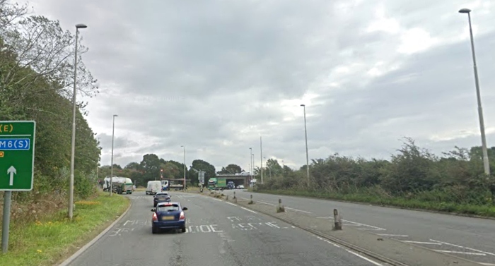 faulty street lighting junction 16 and A500