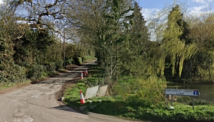 Bradley Green Lane, Wirswall (Google) - golf driving range plans