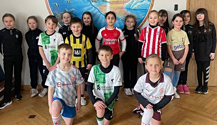 Sporty children at Calveley - wellbeing awards