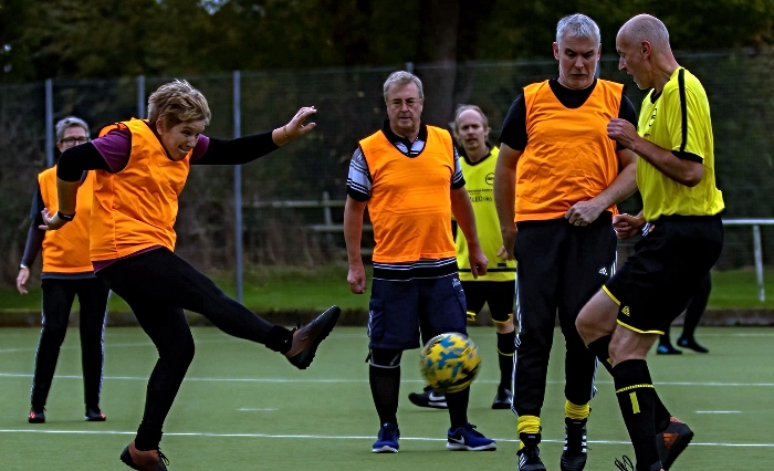 Walking Football in action