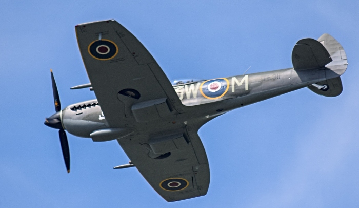 Battle of Britain Memorial Flight Spitfire flypast over Marbury (2) (1)