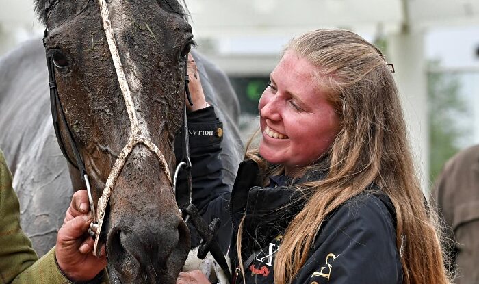 Hannah with her winning horse