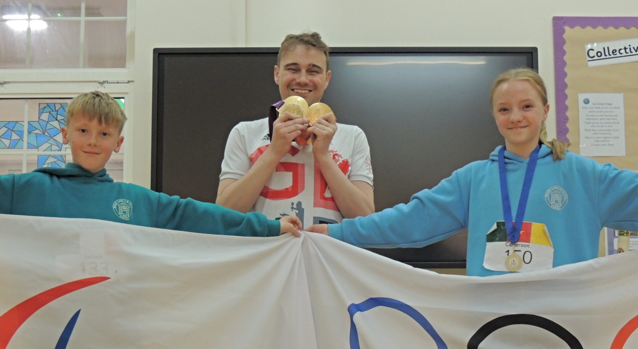 Oliver Hynd paralympic swimmer at Stapeley Broad Lane