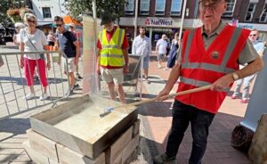 Salt-making demonstration day on Nantwich Town Square