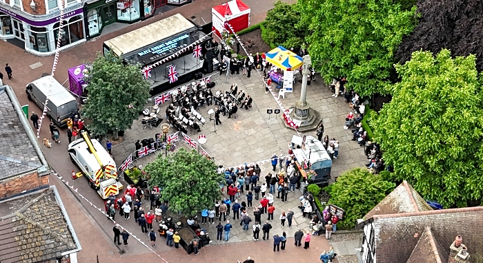 Aerial view of Nantwich's D-Day 80th anniversary service (1) (1)