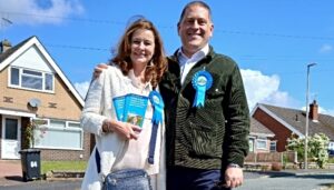 Education Secretary campaigns with Tory candidate in Crewe and Nantwich