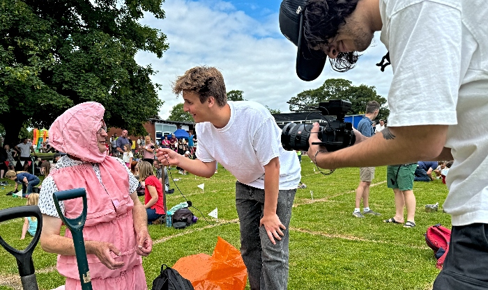 Chris White (left) is interviewed by YouTuber Jack Pembrook (1)