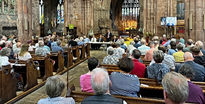 packed St Mary's at election hustings