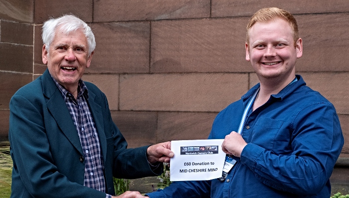 Nantwich Camera Club Chairman, John Kay presentation of £60 to Dan Harrison of Mid Cheshire Mind.jpg1 (1)