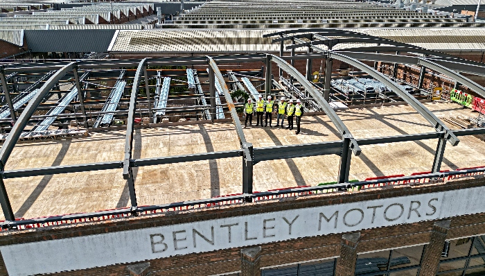 Bentley Motors topping out of new Design Centre