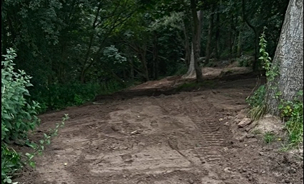 flattened bike trail