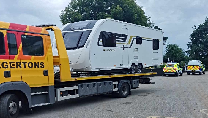 illegal traveller encampment removed from Nantwich CC