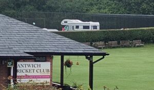 Travellers set up encampment on Nantwich Cricket Club grounds