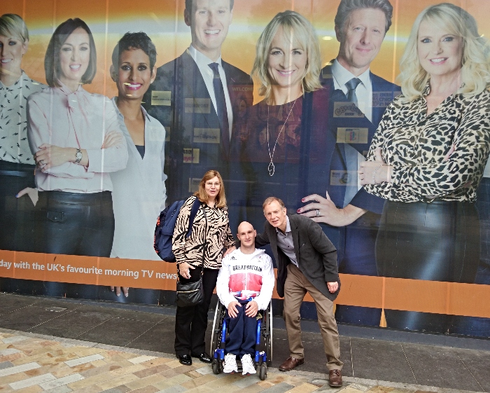 Andy and parents at BBC 