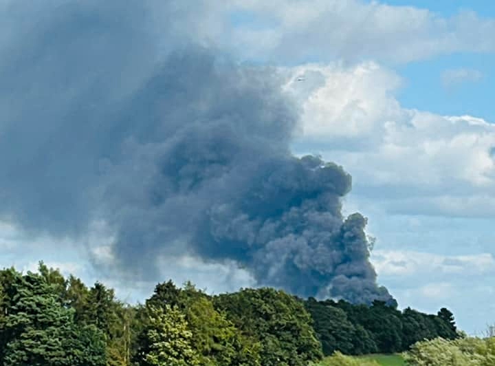 Crewe fire from Wistaston area