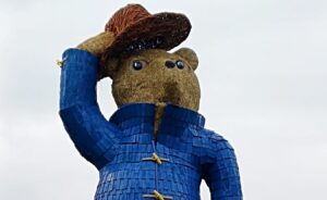 Snugburys in Nantwich unveil giant Paddington Bear sculpture