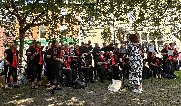 The Funky Choir perform on St Mary's Church Green (1)